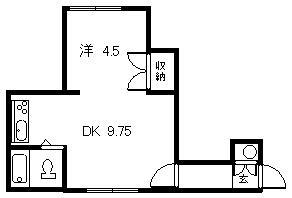 RAVIE(1DK/2階)の間取り写真