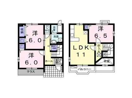 大泉学園町2丁目戸建て(3LDK/1階)の間取り写真