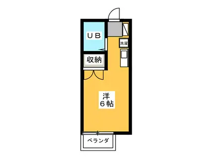 アドバンス(ワンルーム/2階)の間取り写真