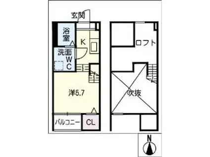 ST ZUCCA(ワンルーム/1階)の間取り写真