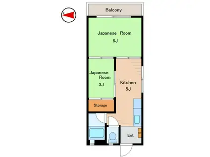 コーポニコニコ(2K/3階)の間取り写真