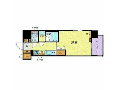 ズーム品川南(1K/10階)の間取り写真