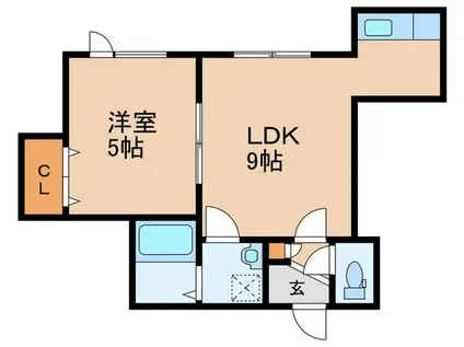 ケープ コッド(1LDK/3階)の間取り写真