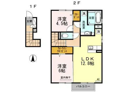 セジュール志村(2LDK/2階)の間取り写真