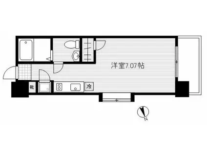 MARK SPRINGS TOWER TOKYO 52(1K/2階)の間取り写真
