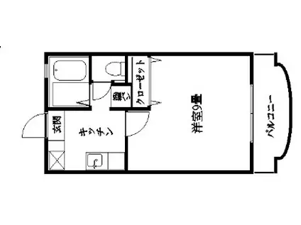 リバーステージ小松原(1K/4階)の間取り写真