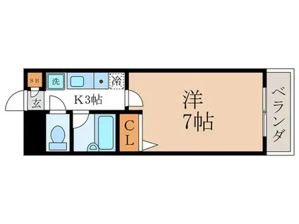 アストリア桂(1K/1階)の間取り写真