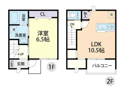 ベルク II(1LDK/1階)の間取り写真