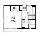 プランドール夏見台(1K/1階)の間取り写真