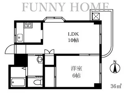 STハイツ(1LDK/3階)の間取り写真