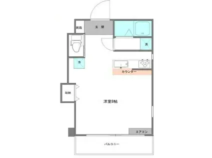 BORABORA川口(ワンルーム/5階)の間取り写真