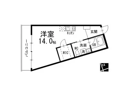 PLUSM MOTOYAMA(ワンルーム/2階)の間取り写真