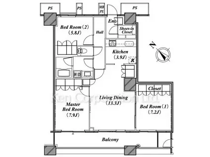 THE TOKYO TOWERS(3LDK/21階)の間取り写真