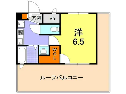 エステムコート三宮イーストⅡリベルテ(1K/6階)の間取り写真