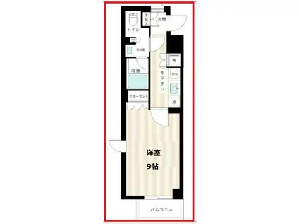 ハイズレーヴ(1K/2階)の間取り写真