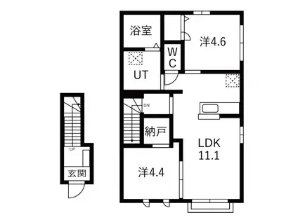 メゾン・ド・ルミナス(2SLDK/2階)の間取り写真