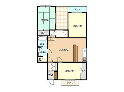 エクセル706(3LDK/3階)の間取り写真