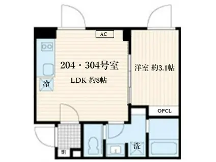 SKULD神楽坂 スクルド神楽坂(1LDK/3階)の間取り写真