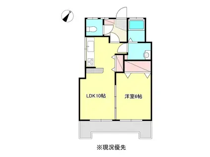 メゾンドジョコII(1LDK/2階)の間取り写真