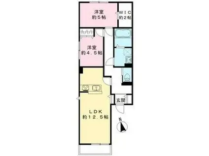 ユアメゾン速(2LDK/2階)の間取り写真