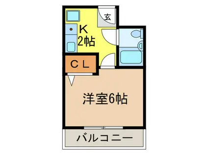 パルコート豊川(1K/3階)の間取り写真