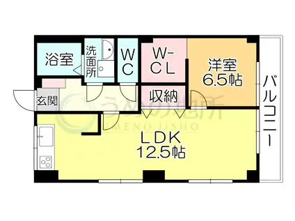 第5上野ビル(1LDK/4階)の間取り写真