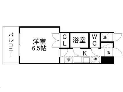 グレイスハイツ長町(1K/4階)の間取り写真