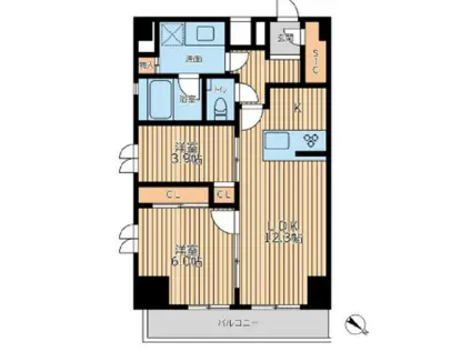 CITY LUX YOKOHAMA(2LDK/10階)の間取り写真