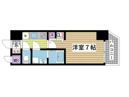 アドバンス三宮シュロス(1K/10階)の間取り写真