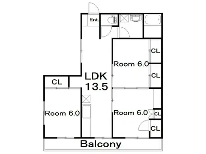 PRENDRE LIBERTY(3LDK/3階)の間取り写真