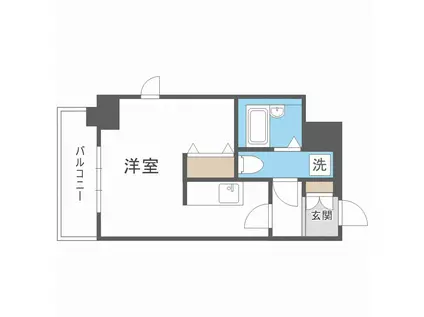 アストリア北大前(ワンルーム/9階)の間取り写真