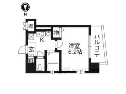 ベラジオ二条城前(1K/4階)の間取り写真