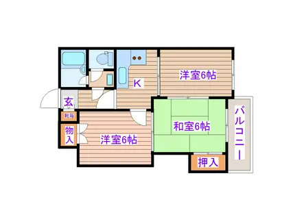 PRIMAVERAIII(3K/4階)の間取り写真