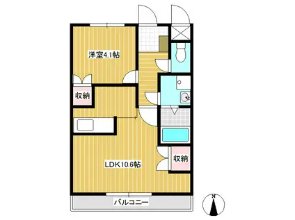 サンロード(1LDK/1階)の間取り写真
