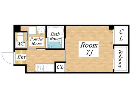 グランドール北巽(1K/6階)の間取り写真