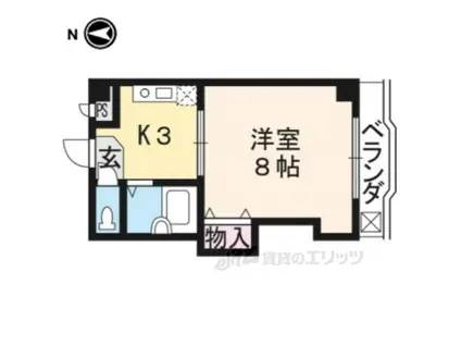 メゾン・ベルジュール(1K/2階)の間取り写真