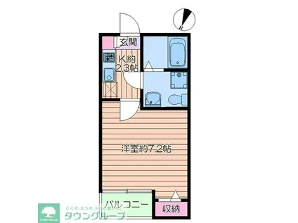 EL CAMINO(1K/2階)の間取り写真