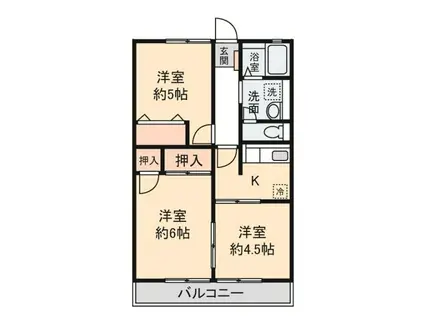 シティハイム コスモIII(3K/2階)の間取り写真