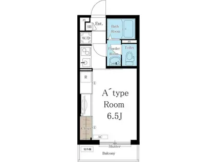 リブリヤエン(1K/3階)の間取り写真