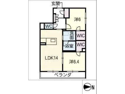 LAPAN BELAS(2LDK/3階)の間取り写真