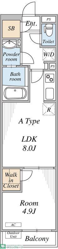 リブリ・ゆうやVI(1LDK/3階)の間取り写真