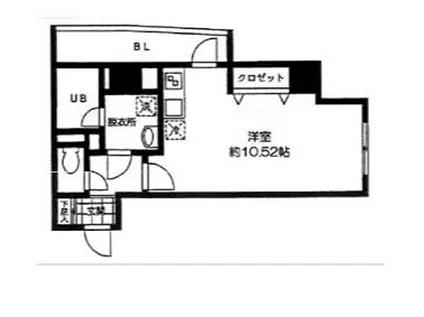 バレーヌ大森山王(ワンルーム/3階)の間取り写真
