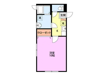 HILLS TOYANO(1K/2階)の間取り写真