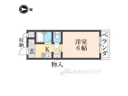 ラポール3(1K/3階)の間取り写真