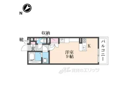 ミランダ浪華Ⅴ(ワンルーム/2階)の間取り写真