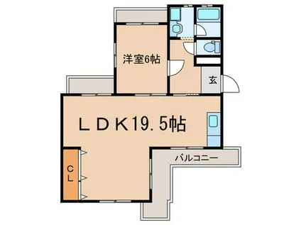 アトラスF・U(1LDK/1階)の間取り写真