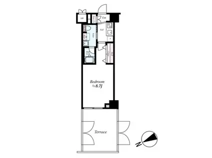 パティーナ十条DUO(1K/1階)の間取り写真