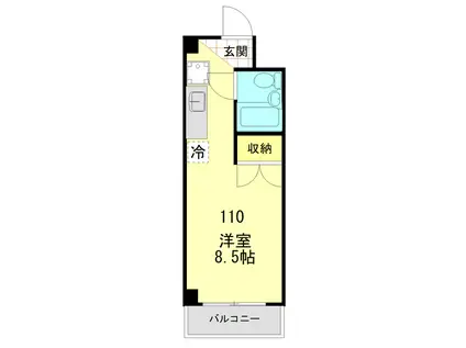 カーサ錦糸町(ワンルーム/1階)の間取り写真