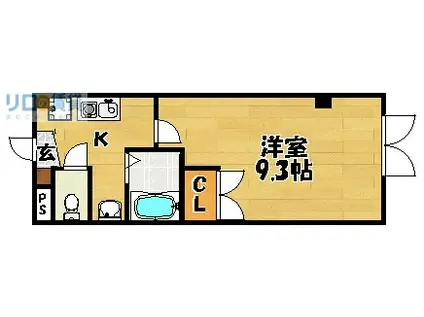 グランメール南江口(1K/2階)の間取り写真