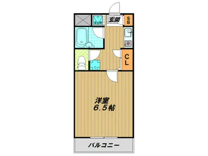 コーポ岡田(1K/2階)の間取り写真